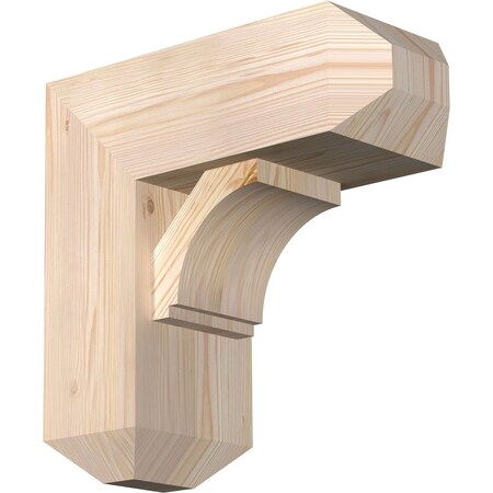 Ekena Millwork Imperial Craftsman Smooth Bracket w/ Offset Brace, Douglas Fir, 7 1/2"W x 18"D x 18"H BKT0806X18X18IMP04SDF